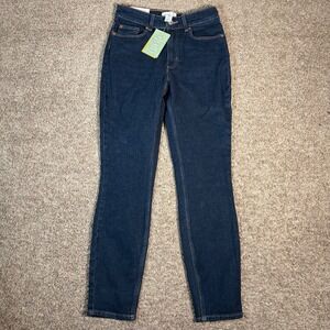 H&M Skinny High Waist Jeans Dark Wash Stretch‎ Denim Womens Size 4